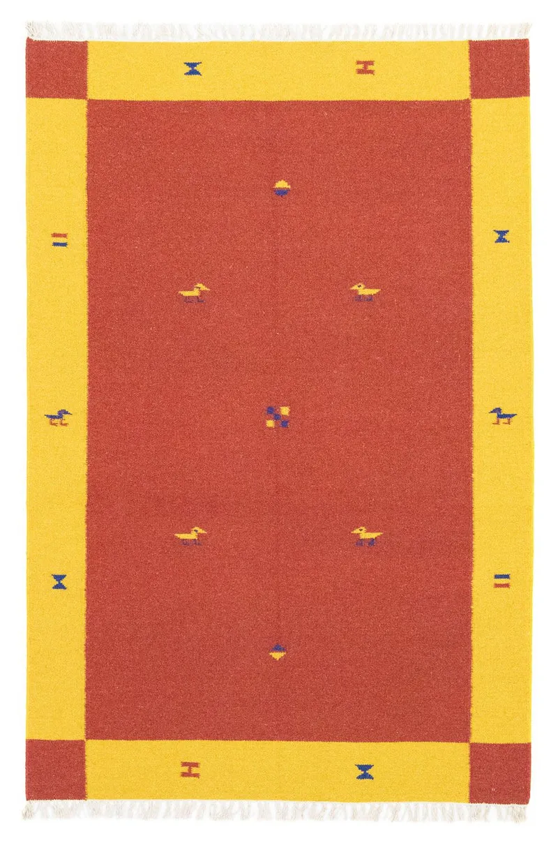 Kelim Modern Teppich 120x180cm - orange
