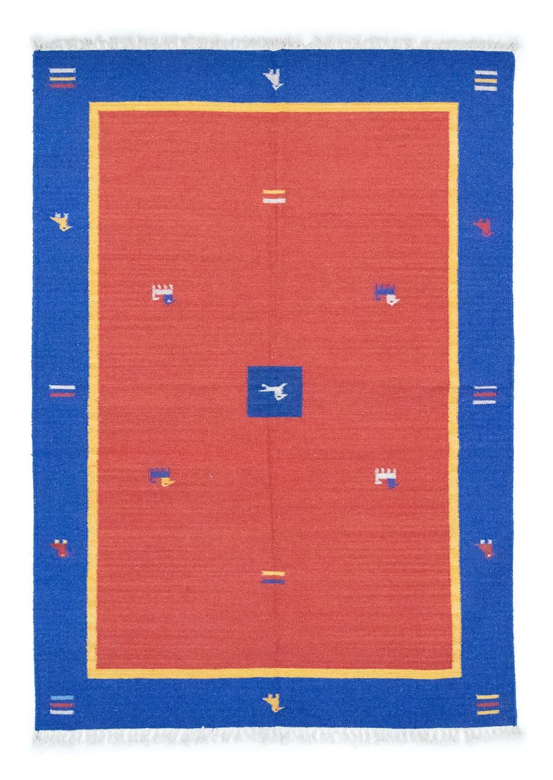 Kelim Modern Teppich 140x200cm - orange