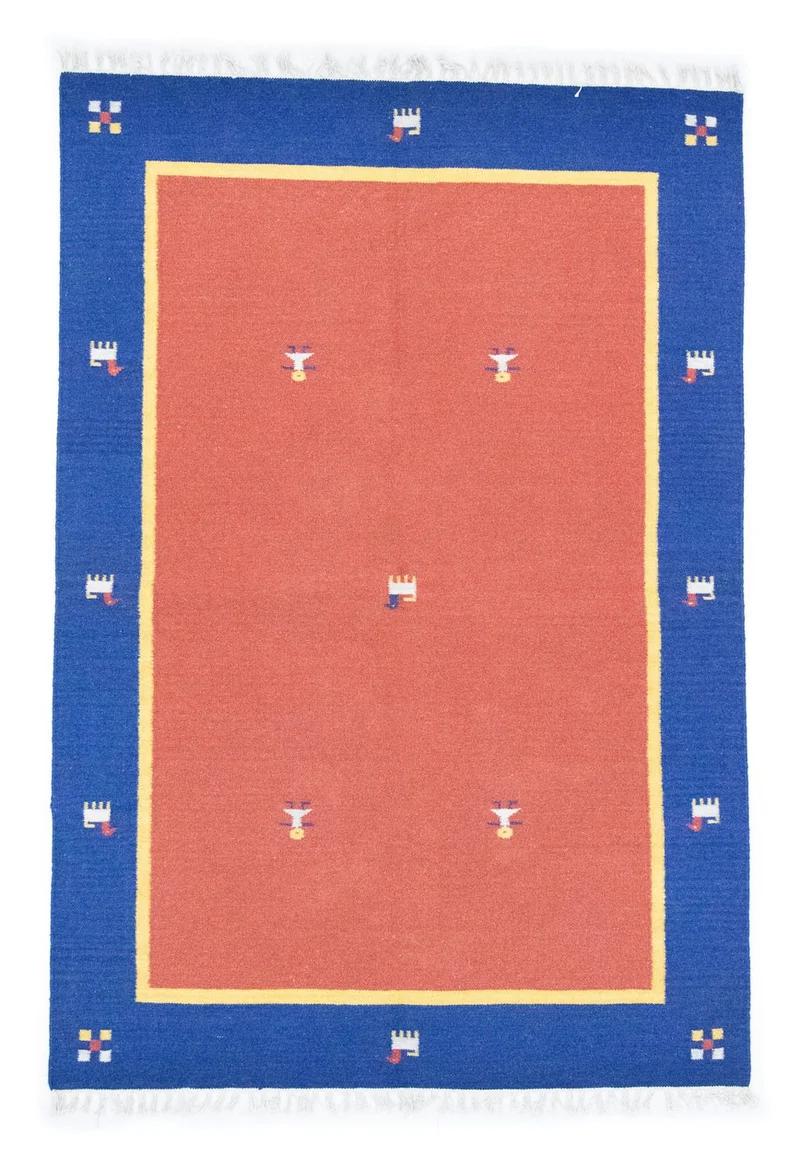 Kelim Modern Teppich 140x200cm - orange