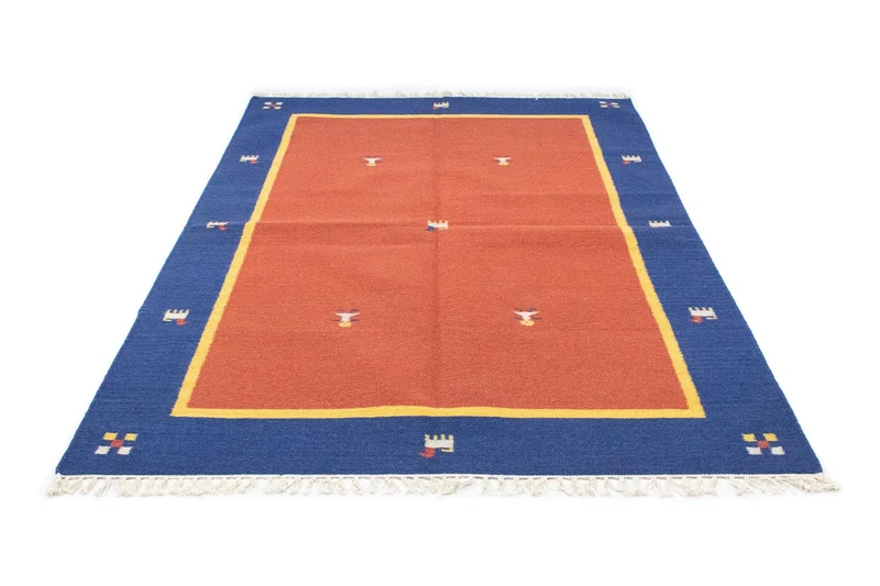 Kelim Modern Teppich 140x200cm - orange