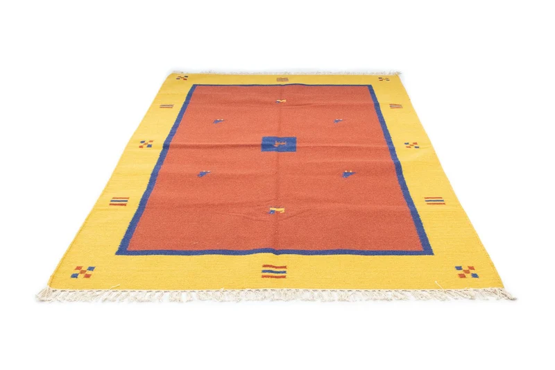 Kelim Modern Teppich 140x200cm - rot