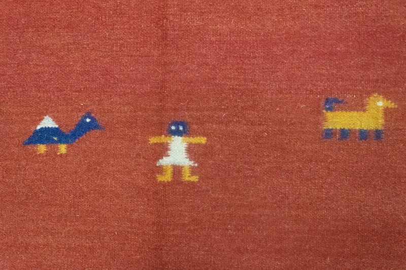 Kelim Modern Teppich 140x200cm - orange