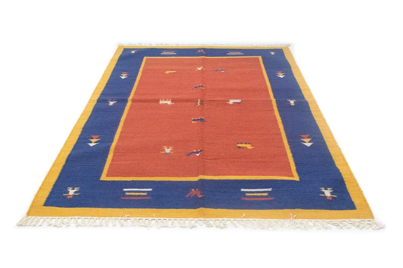 Kelim Modern Teppich 140x200cm - orange