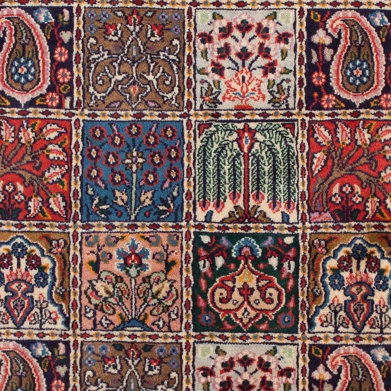 Moud Teppich 100x150cm - Perserteppich - dunkelrot