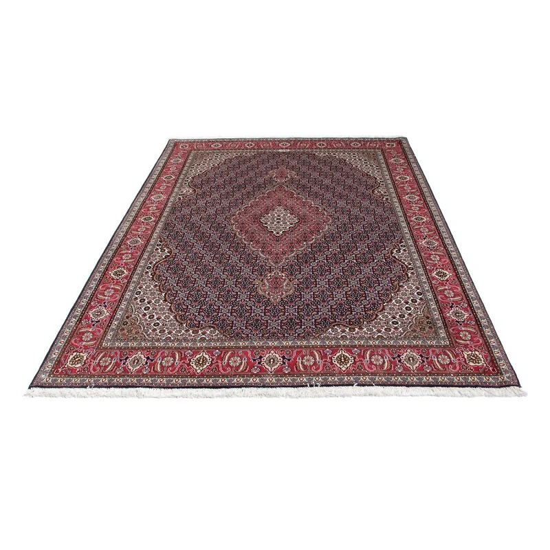 Täbriz Teppich 146x208cm - Perserteppich - dunkelblau