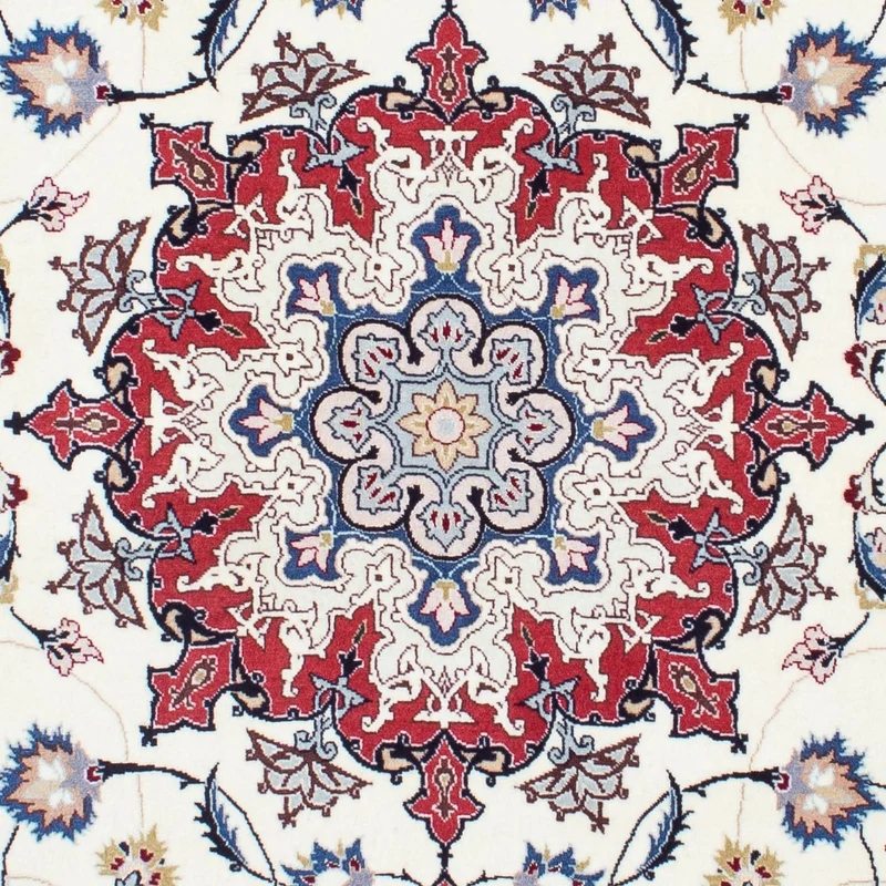 Täbriz - 50 Raj Teppich 154x203cm - Perserteppich - beige
