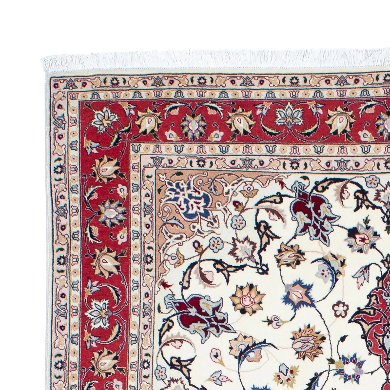 Täbriz - 50 Raj Teppich 154x203cm - Perserteppich - beige