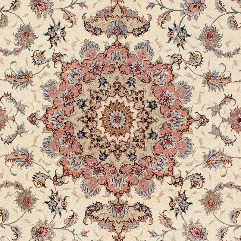 Täbriz - 50 Raj Teppich 150x210cm - Perserteppich - beige
