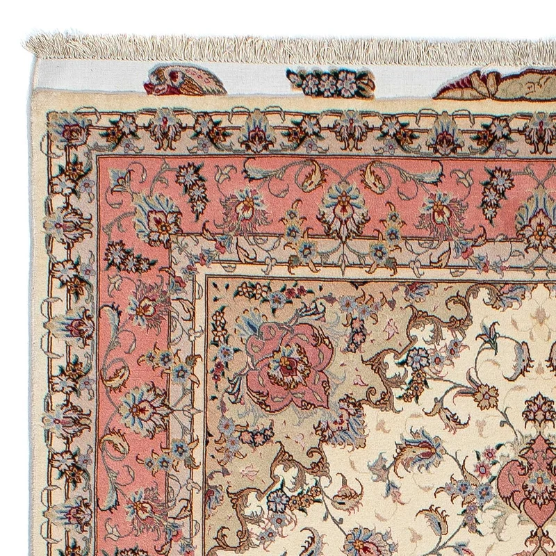 Täbriz - 50 Raj Teppich 150x210cm - Perserteppich - beige