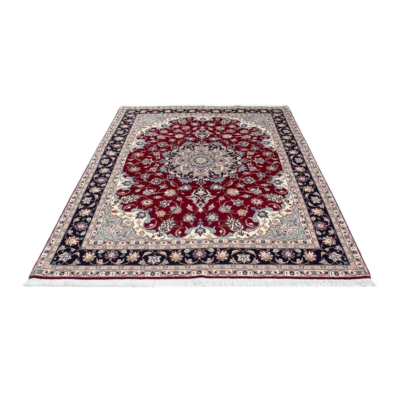 Täbriz - 50 Raj Teppich 155x207cm - Perserteppich - dunkelrot