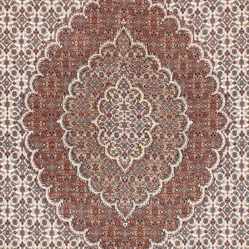 Täbriz - 50 Raj Teppich 150x210cm - Perserteppich - hellbraun