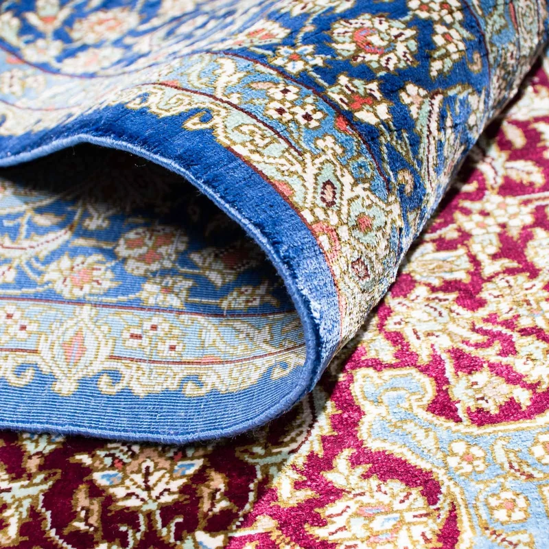 Ghom Teppich 78x117cm - Perserteppich - blau