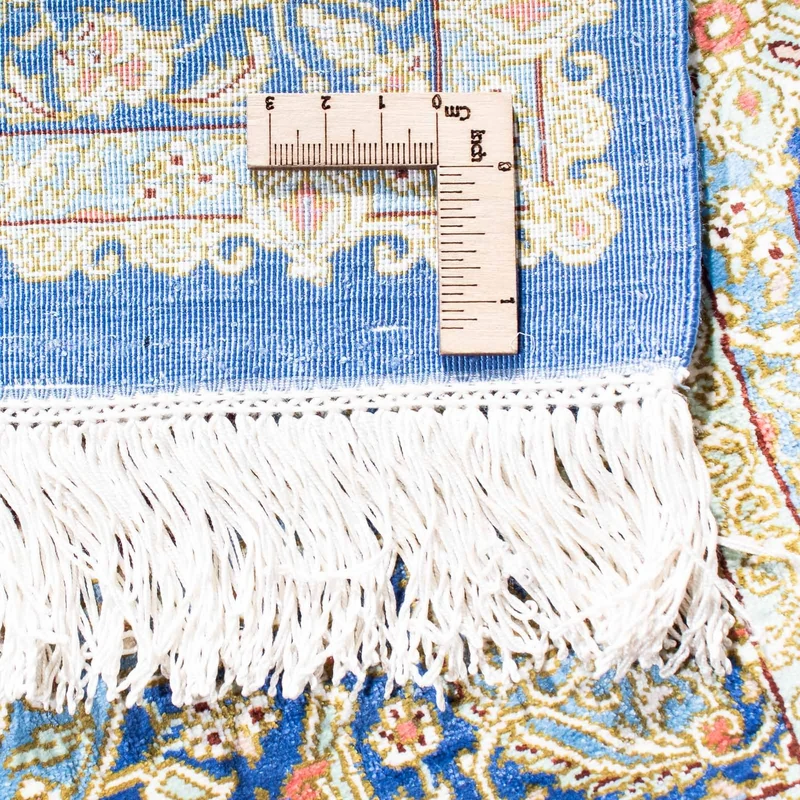 Ghom Teppich 78x117cm - Perserteppich - blau