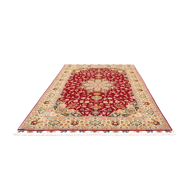 Täbriz - 50 Raj Teppich 205x300cm - Perserteppich - dunkelrot
