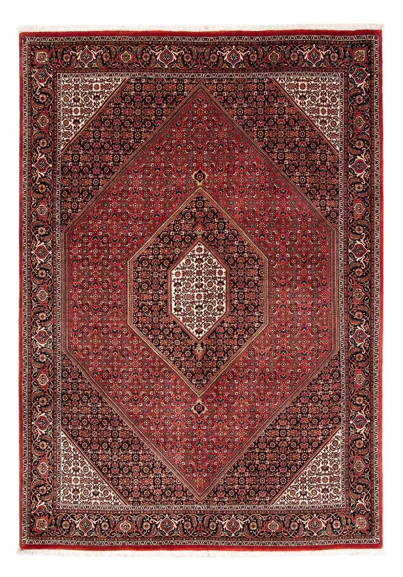 Bidjar Teppich 171x240cm - Perserteppich - dunkelrot
