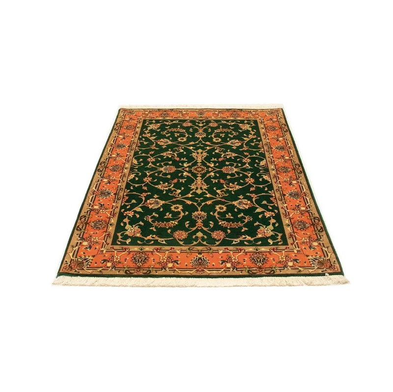 Täbriz - 50 Raj Teppich 100x148cm - Perserteppich - grün