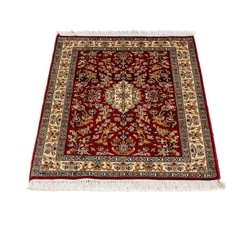 Kaschmar Teppich 62x89cm - Orientteppich - dunkelrot