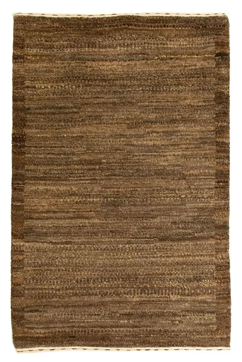 Gabbeh Teppich Indus 60x94cm - Wollteppich - braun