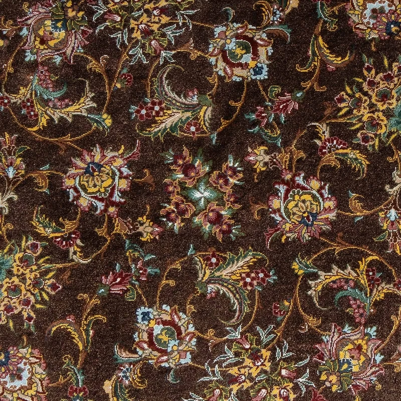 Ghom Teppich 60x86cm - Perserteppich - braun