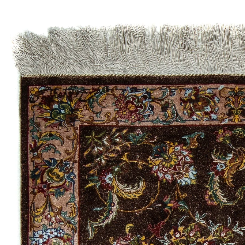 Ghom Teppich 60x86cm - Perserteppich - braun