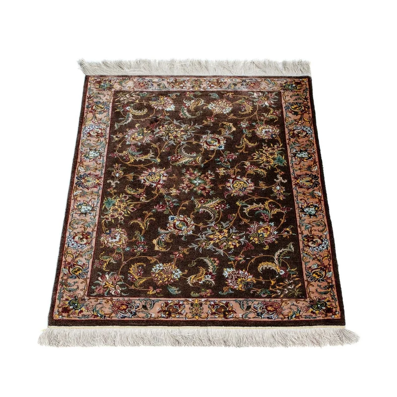 Ghom Teppich 60x86cm - Perserteppich - braun