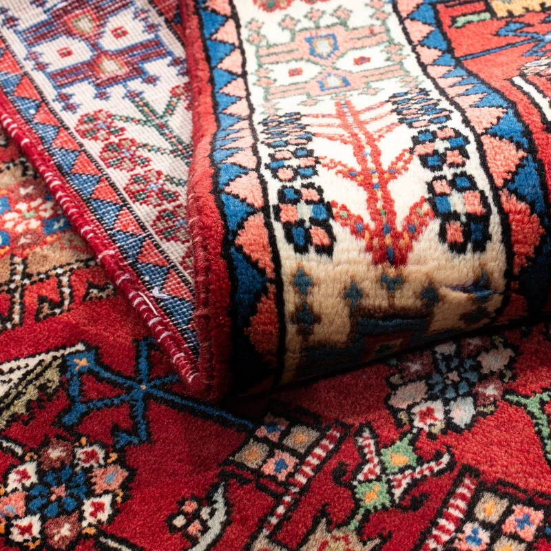 Hosseinabad Teppich 103x155cm - Perserteppich - dunkelrot