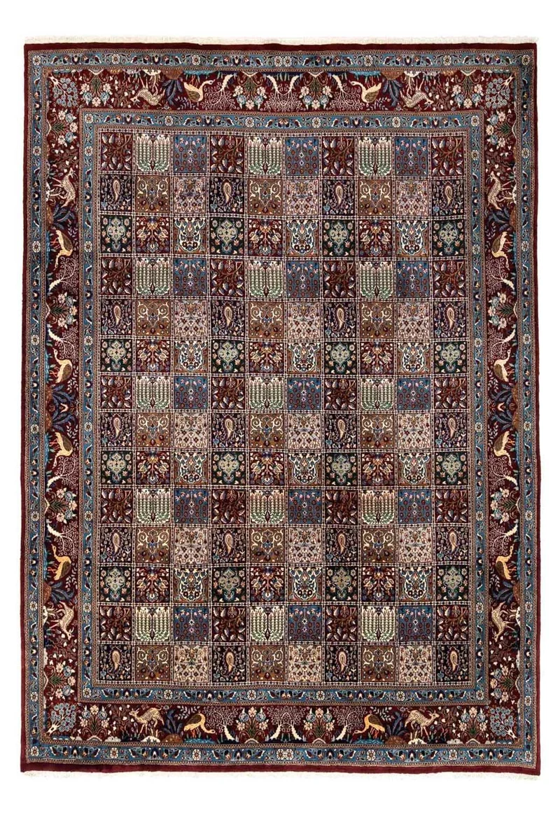Moud Teppich 243x340cm - Perserteppich - dunkelrot