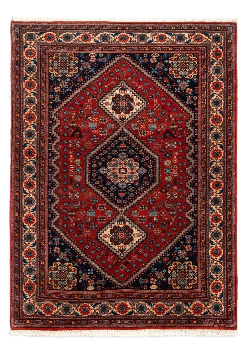 Abadeh Teppich 100x147cm - Perserteppich - dunkelrot