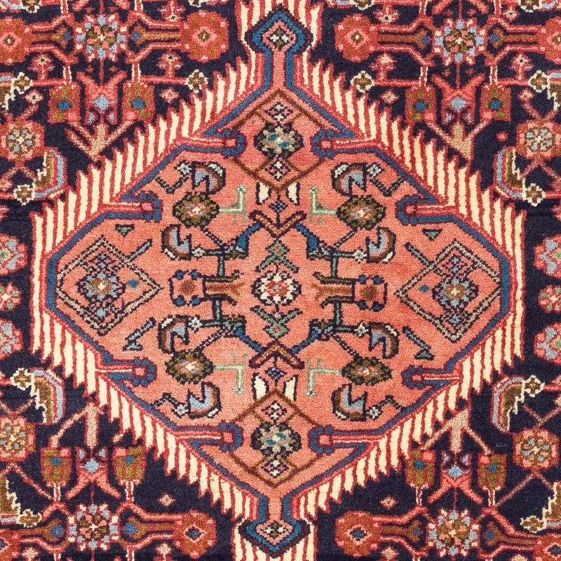 Hosseinabad Teppich 80x125cm - Perserteppich - dunkelblau