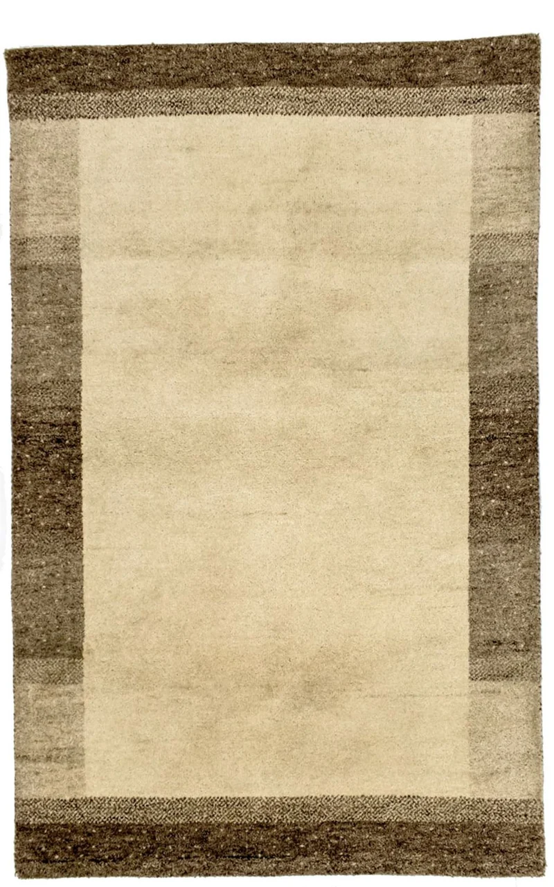 Gabbeh Teppich Indus 120x180cm - Wollteppich - beige