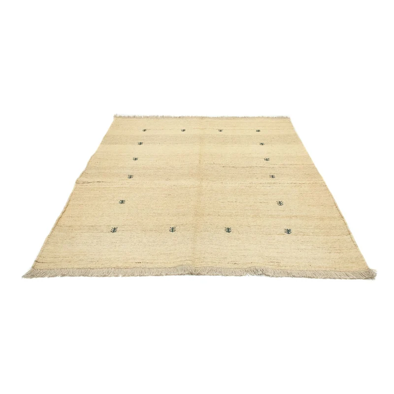 Gabbeh Persisch Teppich 150x192cm - Perserteppich Wollteppich - beige