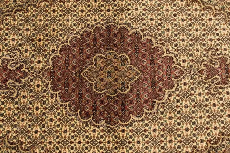 Täbriz - 50 Raj Teppich 100x157cm - Perserteppich - beige