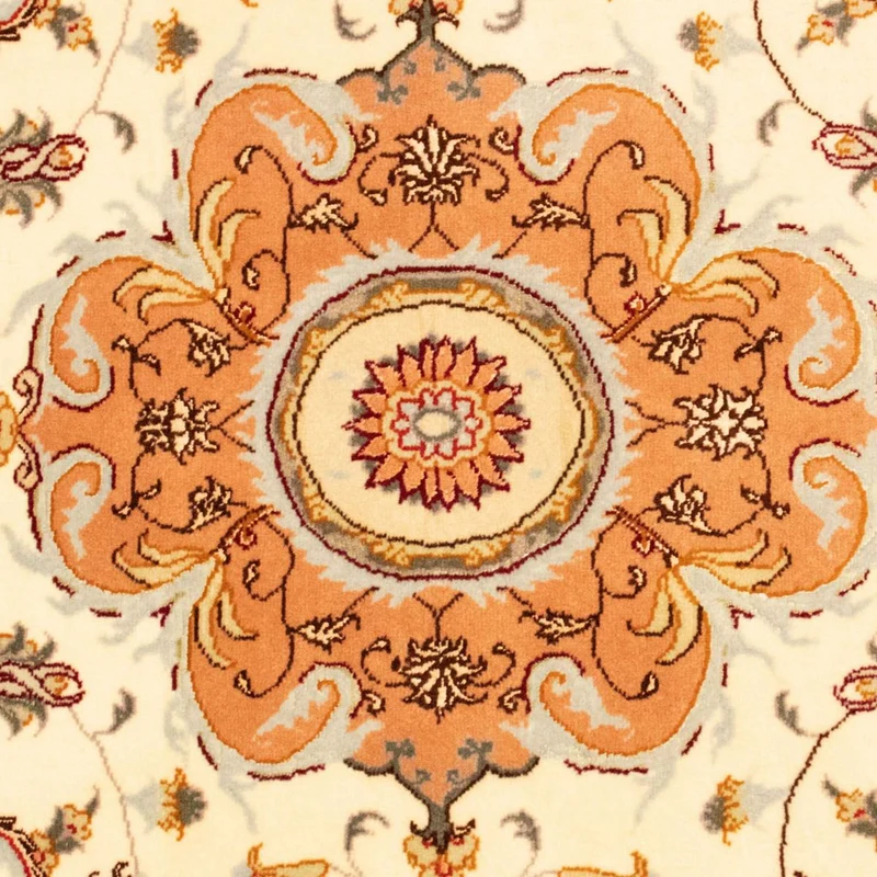 Täbriz - 50 Raj Teppich 102x152cm - Perserteppich - beige