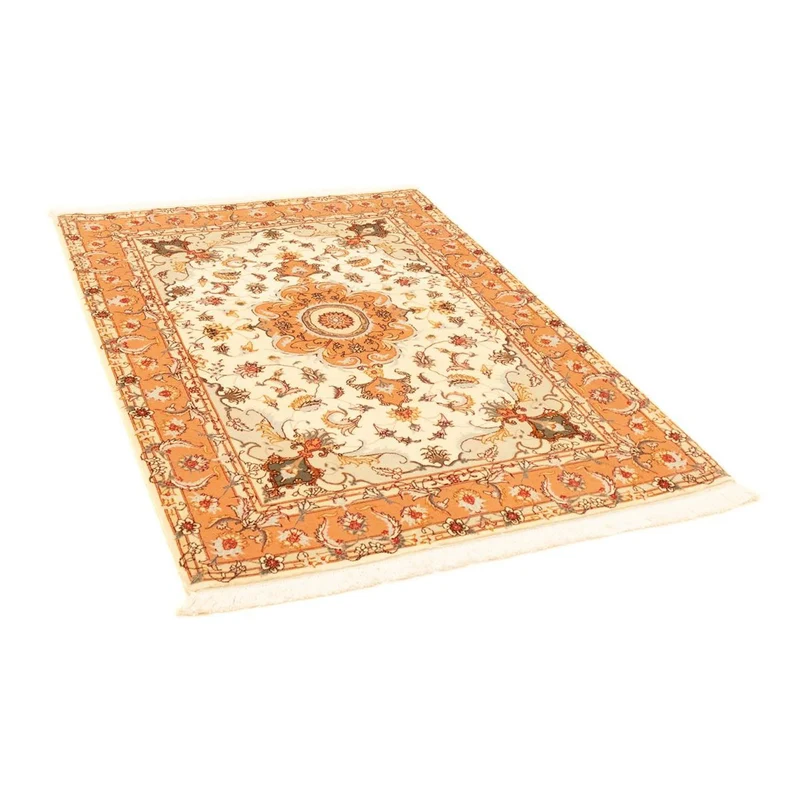 Täbriz - 50 Raj Teppich 102x152cm - Perserteppich - beige