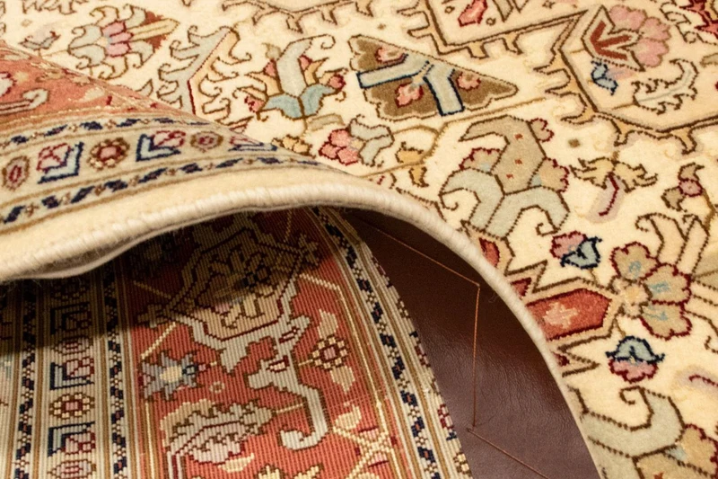 Täbriz - 50 Raj Teppich 103x150cm - Perserteppich - beige
