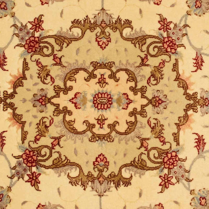 Täbriz - 50 Raj Teppich 103x148cm - Perserteppich - beige