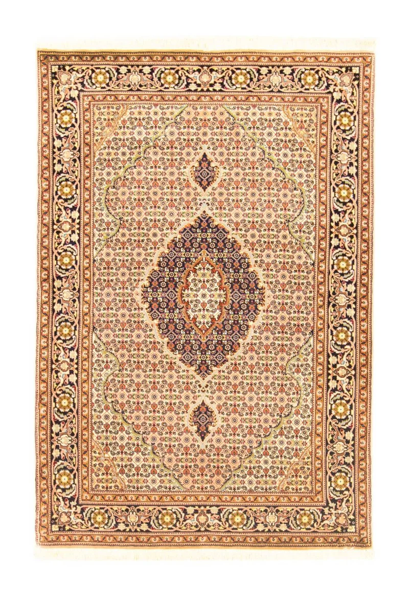 Täbriz - 50 Raj Teppich 98x148cm - Perserteppich - beige