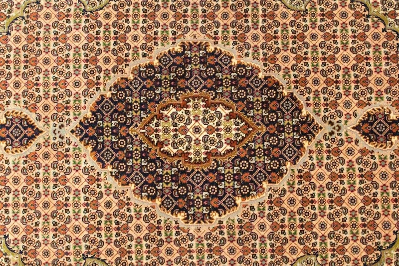 Täbriz - 50 Raj Teppich 98x148cm - Perserteppich - beige
