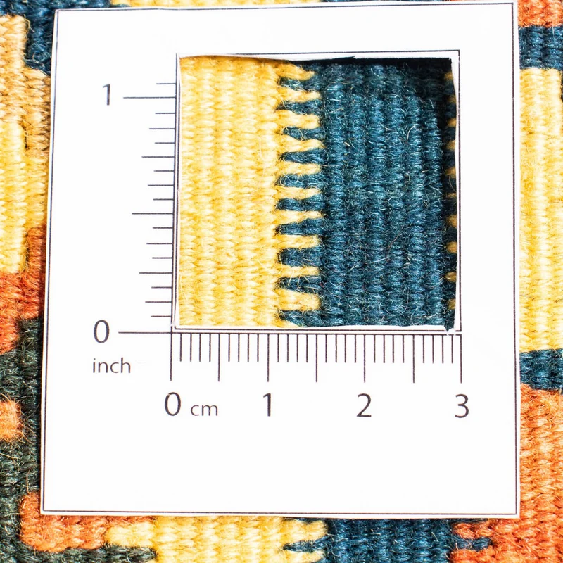Kelim Fars Teppich 100x107cm - dunkelblau