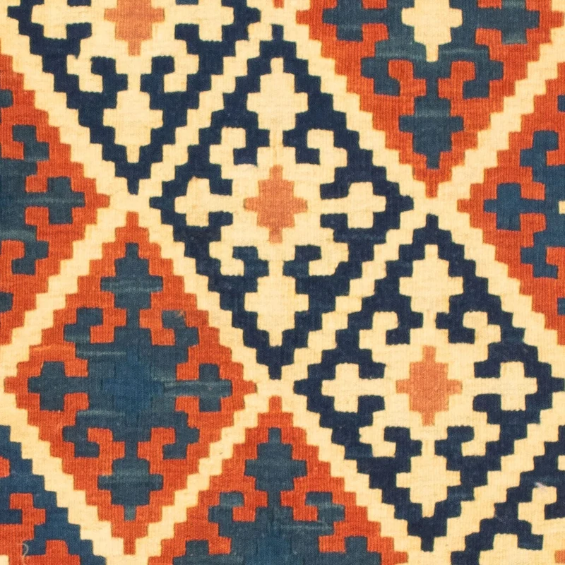 Kelim Fars Teppich 100x106cm - mehrfarbig