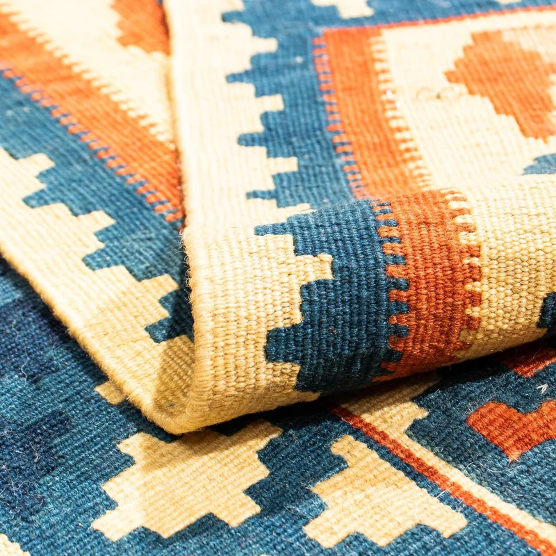 Kelim Fars Teppich 100x106cm - mehrfarbig