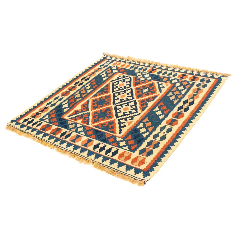 Kelim Fars Teppich 100x106cm - mehrfarbig