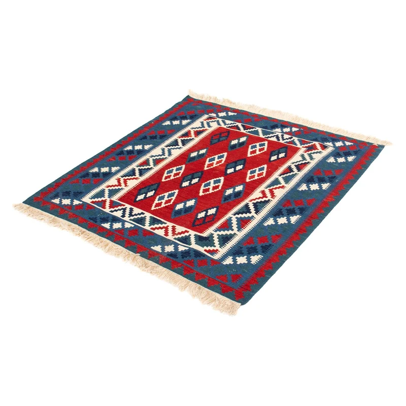 Kelim Fars Teppich 100x104cm - dunkelblau