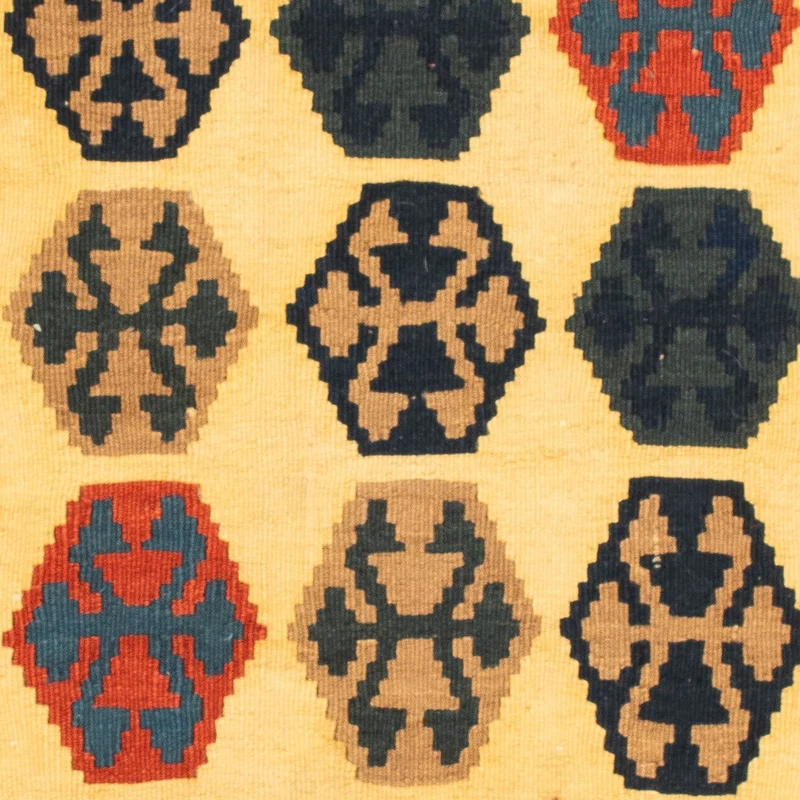 Kelim Fars Teppich 100x103cm - dunkelblau