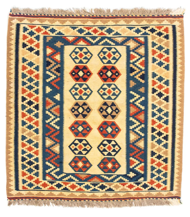 Kelim Fars Teppich 100x103cm - beige