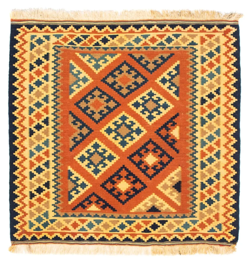 Kelim Fars Teppich 100x103cm - rost