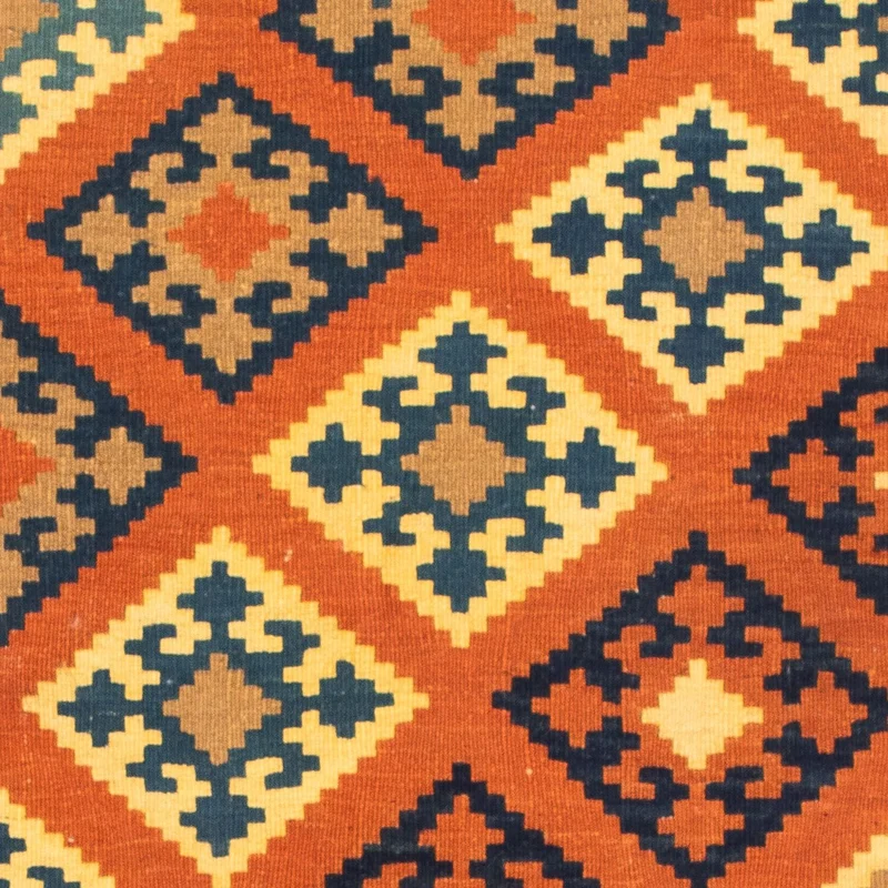 Kelim Fars Teppich 100x103cm - rost