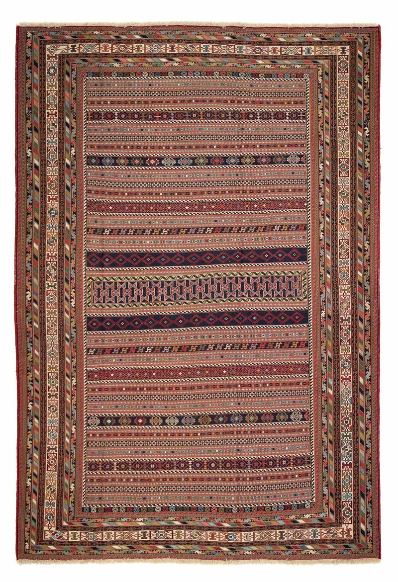 Afshar Sirjan Teppich 197x290cm - Perserteppich - mehrfarbig