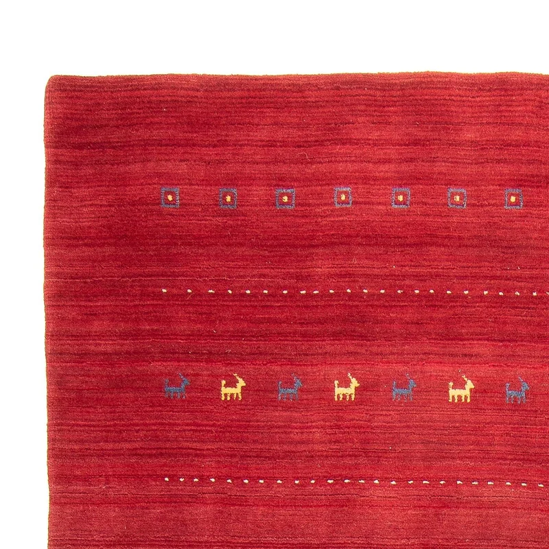 Loribaft Loom Teppich 170x240cm - Wollteppich - dunkelrot