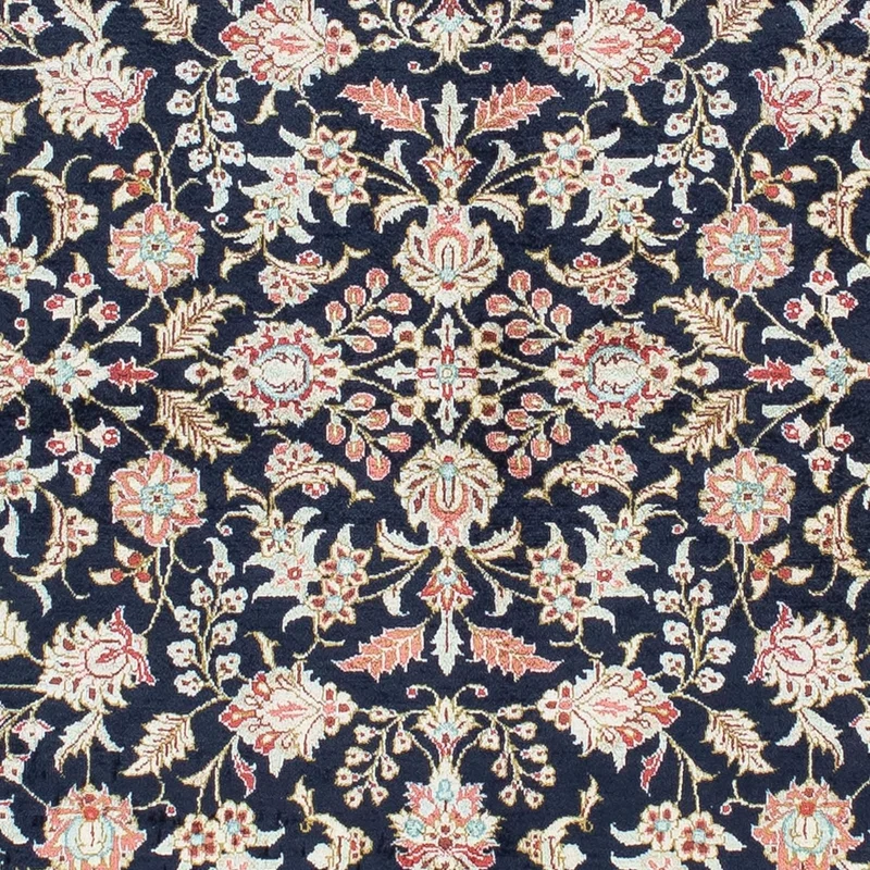 Ghom Teppich 98x148cm - Perserteppich - dunkelblau